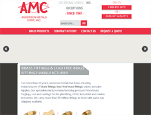 Tablet Screenshot of andersonmetals.com